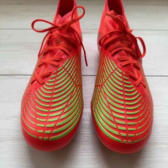 New Adidas Soccer Cleats FG Predator Edge .3 Solar Red GW1005 Men’s Size 11.5 - Picture 7 of 9
